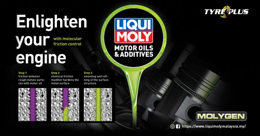 以 LIQUI MOLY 全新的 Molygen 系列润滑油保护您爱车的引擎, 如今已在全国 Tyreplus Malaysia 服务中心公开销售 241323
