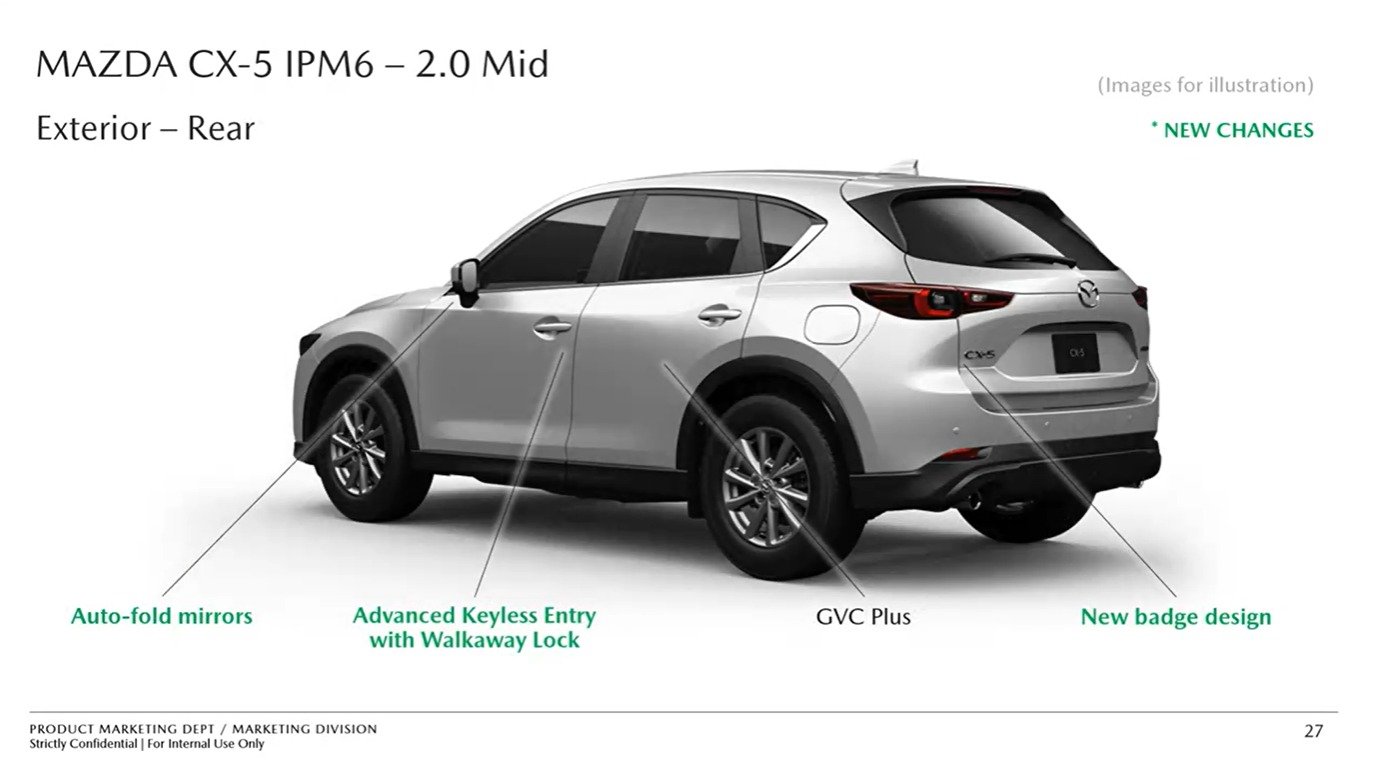 2024 Mazda CX-5 小改款本地部分规格配备信息流出！维持四种动力、五种等级编成，售价介于RM149k至RM197k