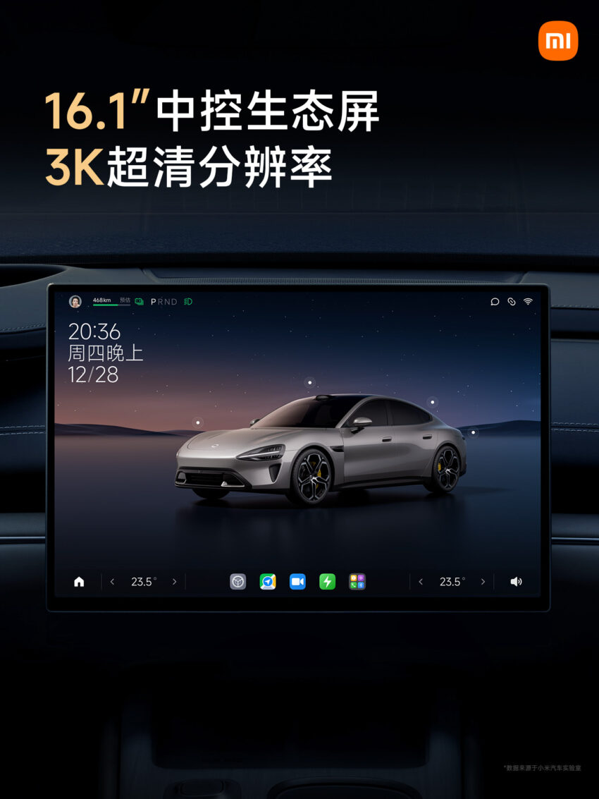 品牌首款汽车产品, 小米 SU7 纯电四门跑房于中国首发! 尺寸与 Porsche Taycan 相若, 2.78秒破百, 极速265km/h 243299