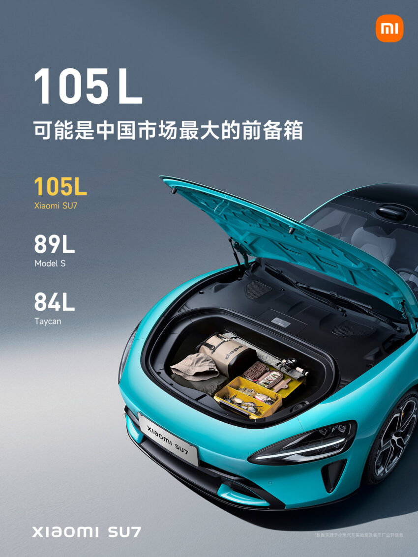 品牌首款汽车产品, 小米 SU7 纯电四门跑房于中国首发! 尺寸与 Porsche Taycan 相若, 2.78秒破百, 极速265km/h 243313