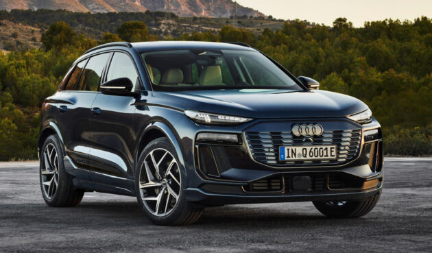 Audi Q6 与 SQ6 e-tron 首发, 最快4.2秒破百, 续航最长625公里, 21分钟可充电至80%, 与 Porsche Macan 同组底盘