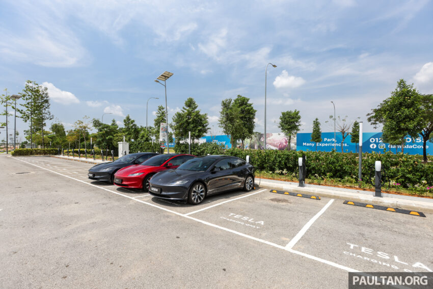 Tesla 于雪州Gamuda Cove启用全东南亚最大的超级充电站, 6个250kW DC快充+18个AC充电桩, RM1.25/kWh 251920