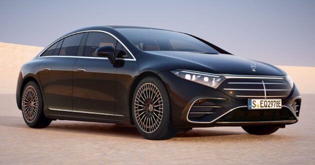 2024 Mercedes-Benz EQS 旗舰纯电四门房车小改款首发, 电池容量变更大, 续航里程最高可达822公里, 配备更丰富