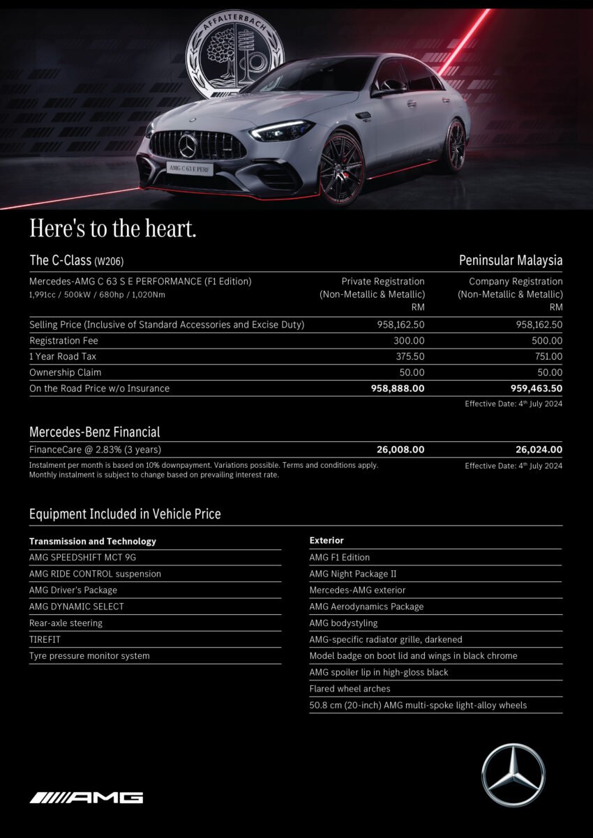 W206 Mercedes-AMG C 63S E Performance F1 Edition 来马, 2.0L PHEV, 680PS/1,020Nm, 3.4秒破百, 要价96万 264546