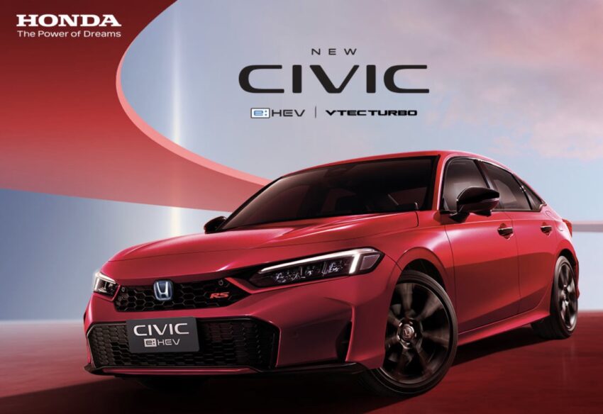 2024 Honda Civic 小改款亮相泰国市场, 保留1.5 VTEC Turbo引擎, 同时有2.0 e:HEV油电版, 预售价13.2万令吉起 267798