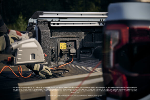 Ford Ranger PHEV 更多细节被公布, 搭载2.3L EcoBoost 四缸涡轮增压汽油引擎, 支持AC充电, 纯电续航里程45公里