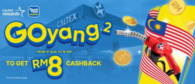 Caltex Rewars 与 TNG eWallet 举办 GOyang-GOyang Merdeka 现金回扣优惠, 只需消费RM31添油即获RM8回扣