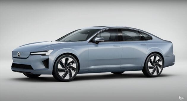 Volvo ES90 获原厂预告, 纯电旗舰四门房车, 明年3月首发