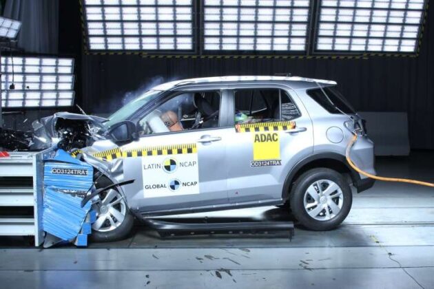 Toyota Raize 南美洲送测, 结果只获1颗星评价, 只有双气囊