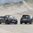 2025 MINI John Cooper Works 大改款首发, 沿用原有底盘与引擎, 改搭双离合器变速箱, 动力小幅提升, 保留敞篷版