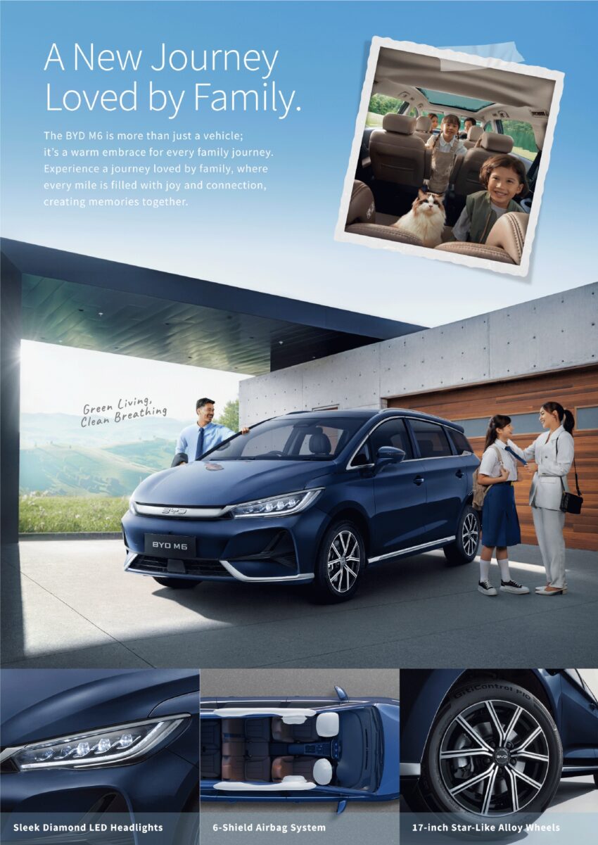比亚迪 BYD M6 纯电动MPV正式于本地发布！仅提供七人座布局，划分 Standard 和 Extended 版本，售RM109k起 278403