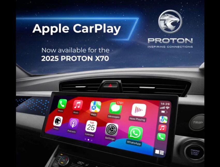 原厂宣布正式为 Proton X70 小改款车主分批次推送荧幕主机软体更新支持 Apple CarPlay, 附上更新方式与使用教程 278989