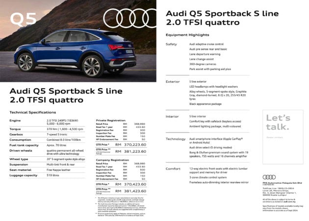 Audi Q5 Sportback 大减价, 折扣达14.5万, 如今售价37万