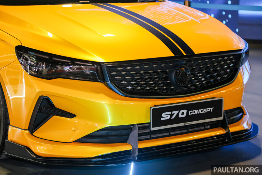 Proton S70 Concept 运动型概念车登场！金黄配色搭黑色细节化处理，配大尺寸轮毂、大尾翼、更激进外观空力套件 283992