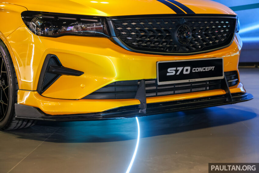 Proton S70 Concept 运动型概念车登场！金黄配色搭黑色细节化处理，配大尺寸轮毂、大尾翼、更激进外观空力套件 283993