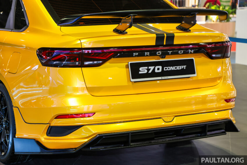 Proton S70 Concept 运动型概念车登场！金黄配色搭黑色细节化处理，配大尺寸轮毂、大尾翼、更激进外观空力套件 283998