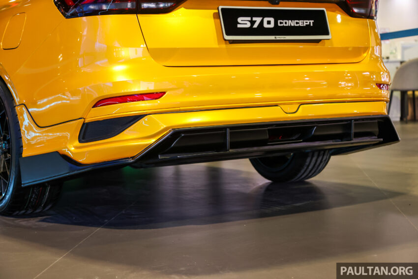 Proton S70 Concept 运动型概念车登场！金黄配色搭黑色细节化处理，配大尺寸轮毂、大尾翼、更激进外观空力套件 283999