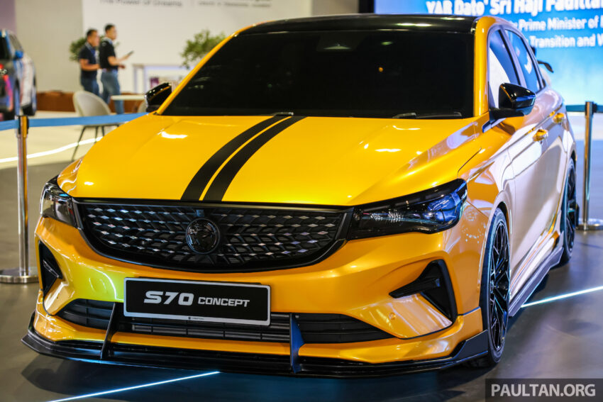 Proton S70 Concept 运动型概念车登场！金黄配色搭黑色细节化处理，配大尺寸轮毂、大尾翼、更激进外观空力套件 283984