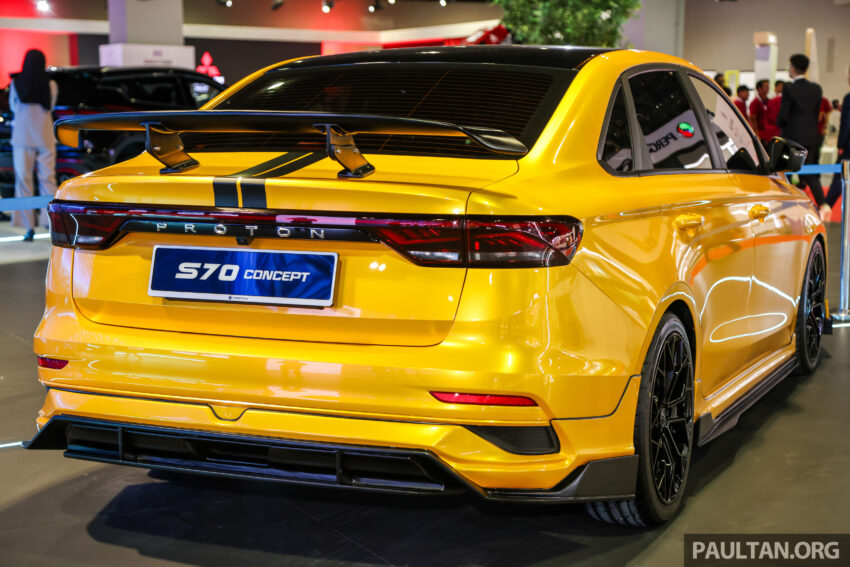 Proton S70 Concept 运动型概念车登场！金黄配色搭黑色细节化处理，配大尺寸轮毂、大尾翼、更激进外观空力套件 283986