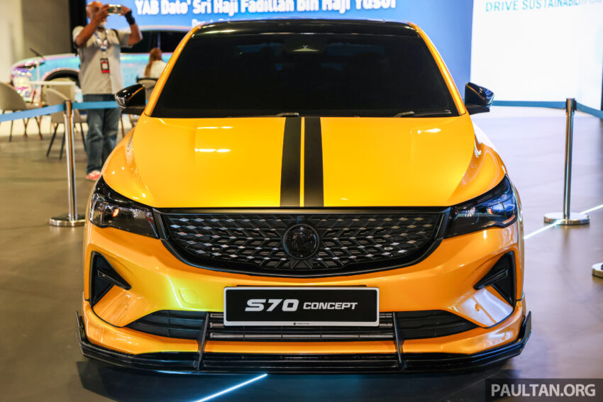 Proton S70 Concept 运动型概念车登场！金黄配色搭黑色细节化处理，配大尺寸轮毂、大尾翼、更激进外观空力套件 283987