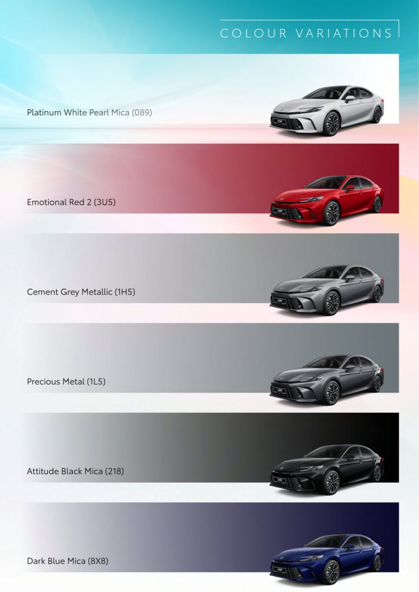 2025 Toyota Camry 2.5V 汽油版确认来马, 沿用2.5L四缸自然进气引擎+8AT变速箱, 售价22.2万, 比油电版便宜2.7万 285808