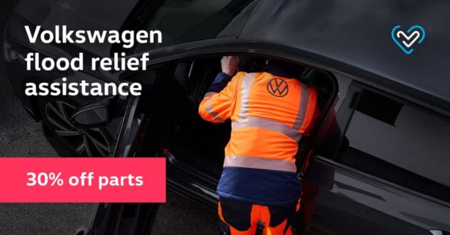 Volkswagen 水灾援助维修服务, 3月1日前享30%零件折扣