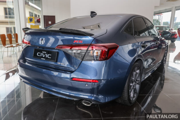 2025 Honda Civic 小改款, 全新蓝色车身外观实拍图集