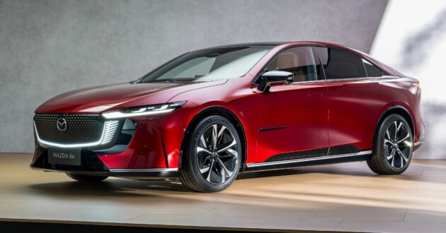Mazda EZ-6 纯电动四门房车将进军欧洲市场并更名为 Mazda 6e, Mazda 6的后继车款, 续航里程最长552公里