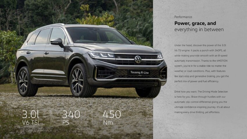 2025 Volkswagen Touareg R-Line 下调本地在售价格，现起售价为RM385k，降幅达RM70k；全车规格配备保持不变 285995