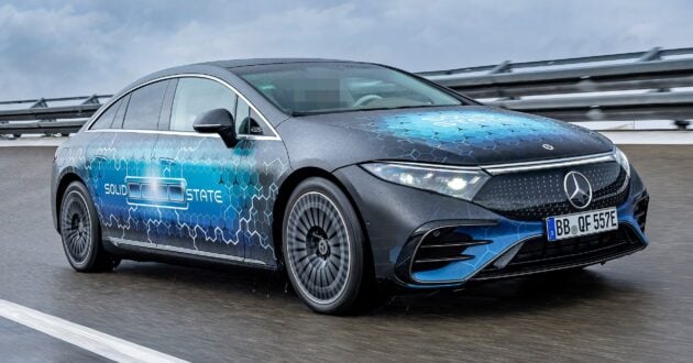Mercedes-Benz 声称已在 EQS 身上开展固态电池实际使用测试, 发现可带来额外25%续航里程, 或可突破1,000公里