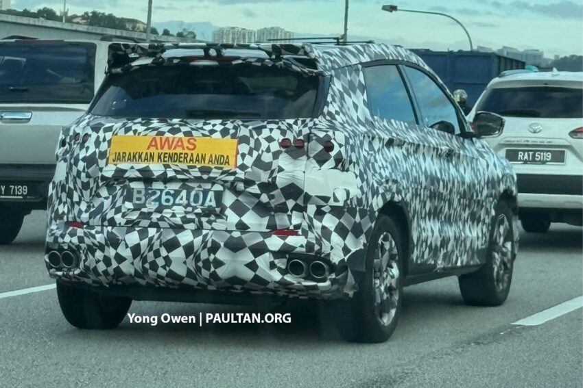 Proton X50 小改款路测再次被拍, 贯穿式尾灯, 或改为四缸 289673