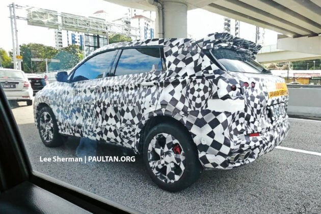 Proton X50 小改款路测再次被拍, 贯穿式尾灯, 或改为四缸