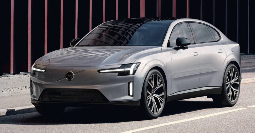 Volvo ES90 全球首发, 品牌旗舰纯电四门房车, 最长续航700公里, 最快4秒破百, 800V电动架构, 20分钟充电至80% 290724