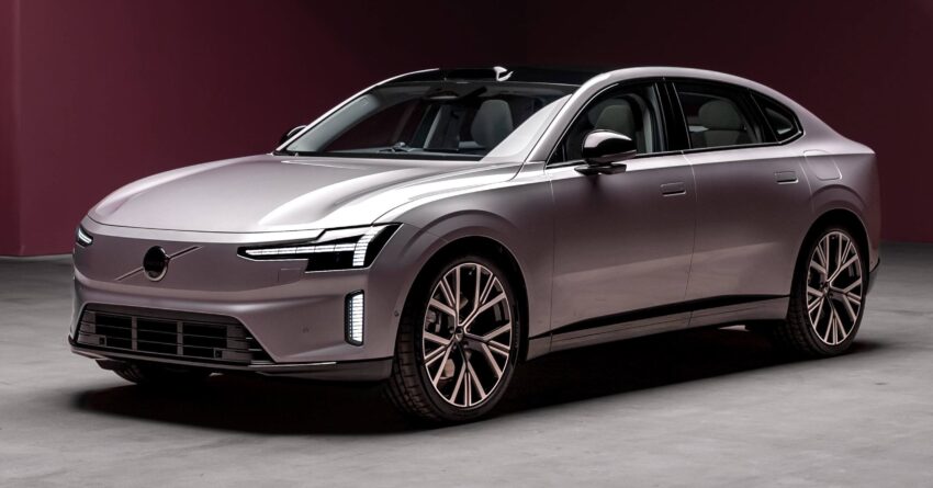 Volvo ES90 全球首发, 品牌旗舰纯电四门房车, 最长续航700公里, 最快4秒破百, 800V电动架构, 20分钟充电至80% 290740