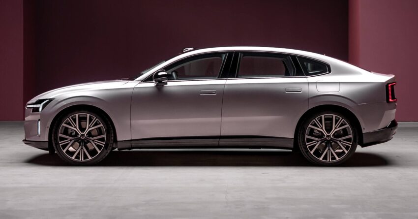 Volvo ES90 全球首发, 品牌旗舰纯电四门房车, 最长续航700公里, 最快4秒破百, 800V电动架构, 20分钟充电至80% 290744