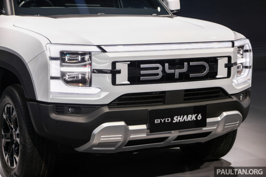 比亚迪 BYD Shark 6 油电皮卡亮相曼谷车展, 9月开始交付, 搭载1.5L四缸涡轮引擎+两组电动马达, 综合续航840公里 292387