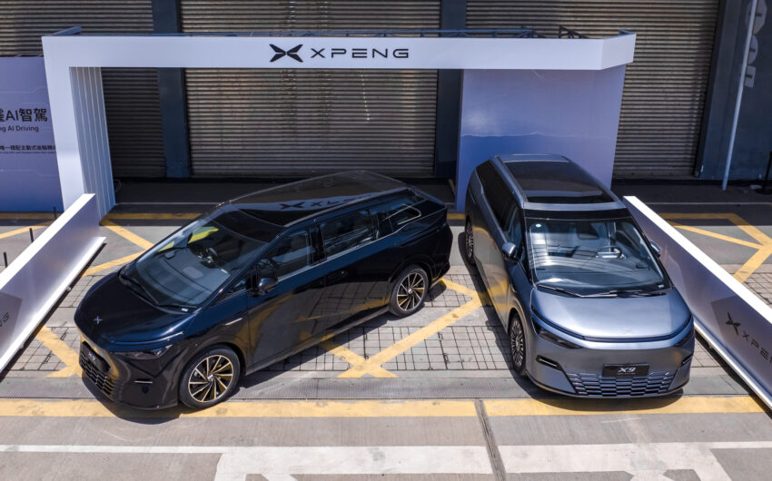2025 小鹏 Xpeng X9 小改款国际首发, 增加电子吸附式前车门与恒定式轮毂厂徽, 续航里程达740公里, 标配图灵AI芯片 294219