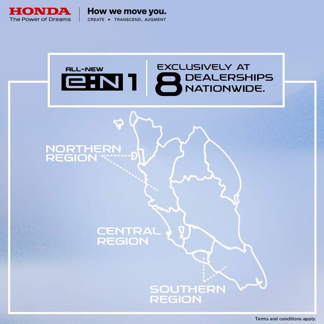 Honda e:N1 预料今年第二季度末于大马面市！Honda Malaysia 本地推出的首款电动车只在8家指定经销商发售