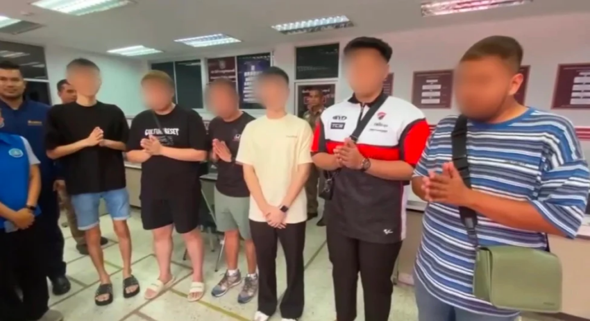 合艾街头非法飙车，10大马人遭泰国警方逮捕并勒令遣返 296578