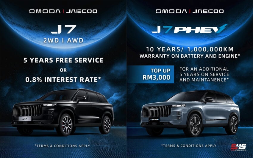 本月内入手 Jaecoo J7, 享免费保养配套或0.8%低利率贷款, J7 PHEV 享10年/百万公里电池保固, 加价3千可获保养配套 296837