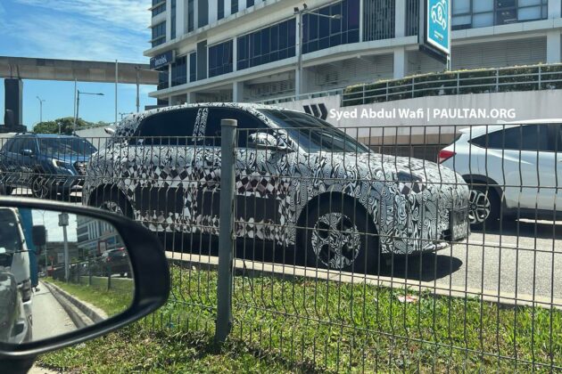 Proton eMAS 5 上路测试再次被拍, 采吉利星愿四幅式轮毂
