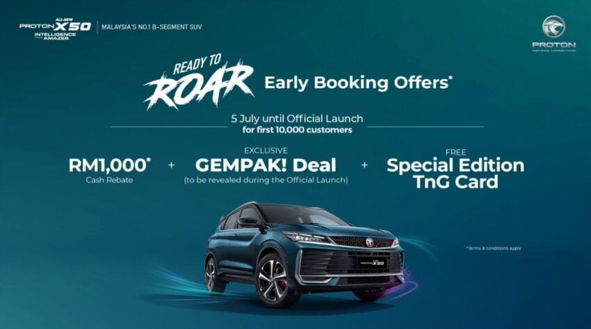 2025 Proton X50 开启预购, 首1万名客户可获RM1,000回扣 301108