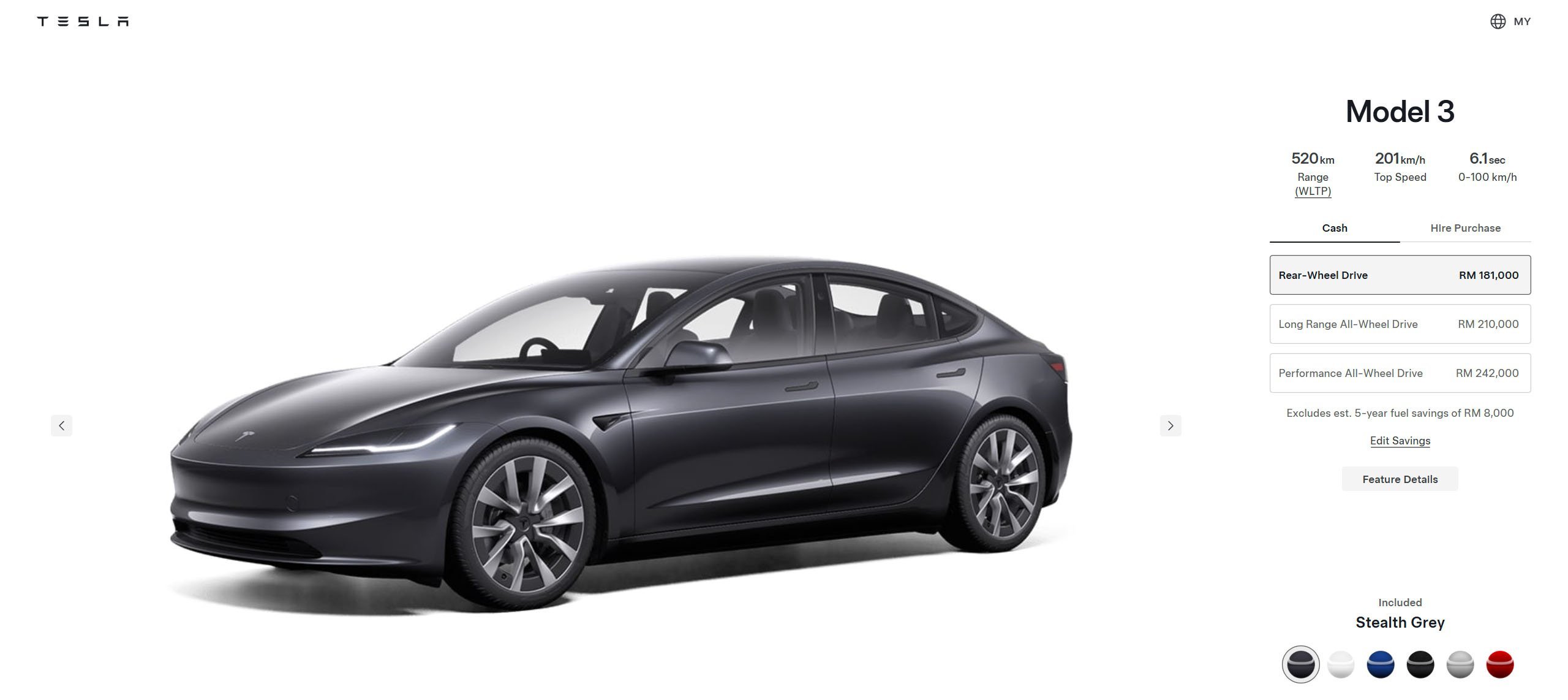 Tesla Model 3 Highland 本地迎来更新！RWD 后轮驱动版 WLTP 续航里程小增至520公里；Stealth Grey 成标准配色
