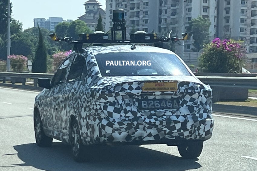 2025 Proton Saga MC3 改款再次现身被拍, 车顶搭载探测雷达与高清摄像头, 正为ADAS驾驶辅助系统进行最终调校? 301999