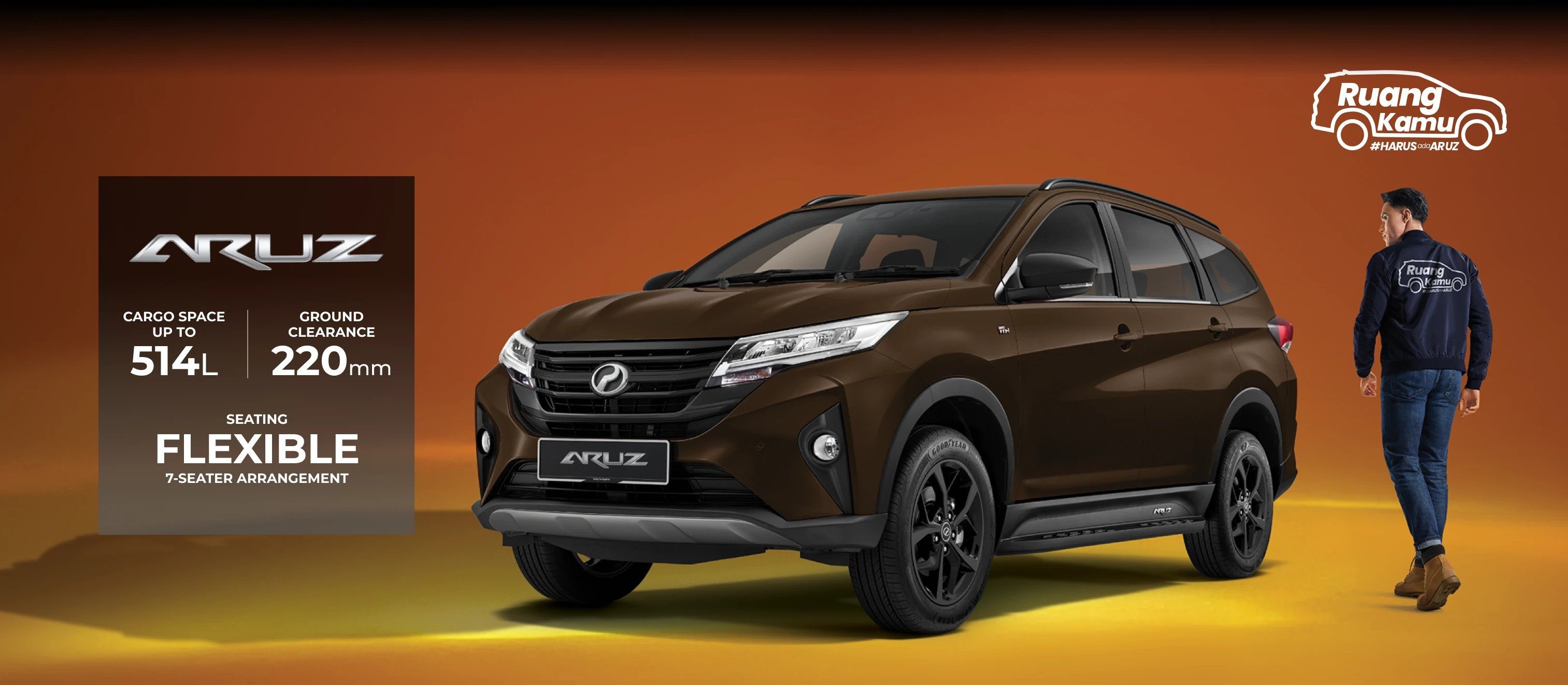 现款 Perodua Aruz 迎来小升级！改搭哑黑水箱护罩、轮毂与内饰，新车身配色 Vintage Brown 取代 Electric Blue