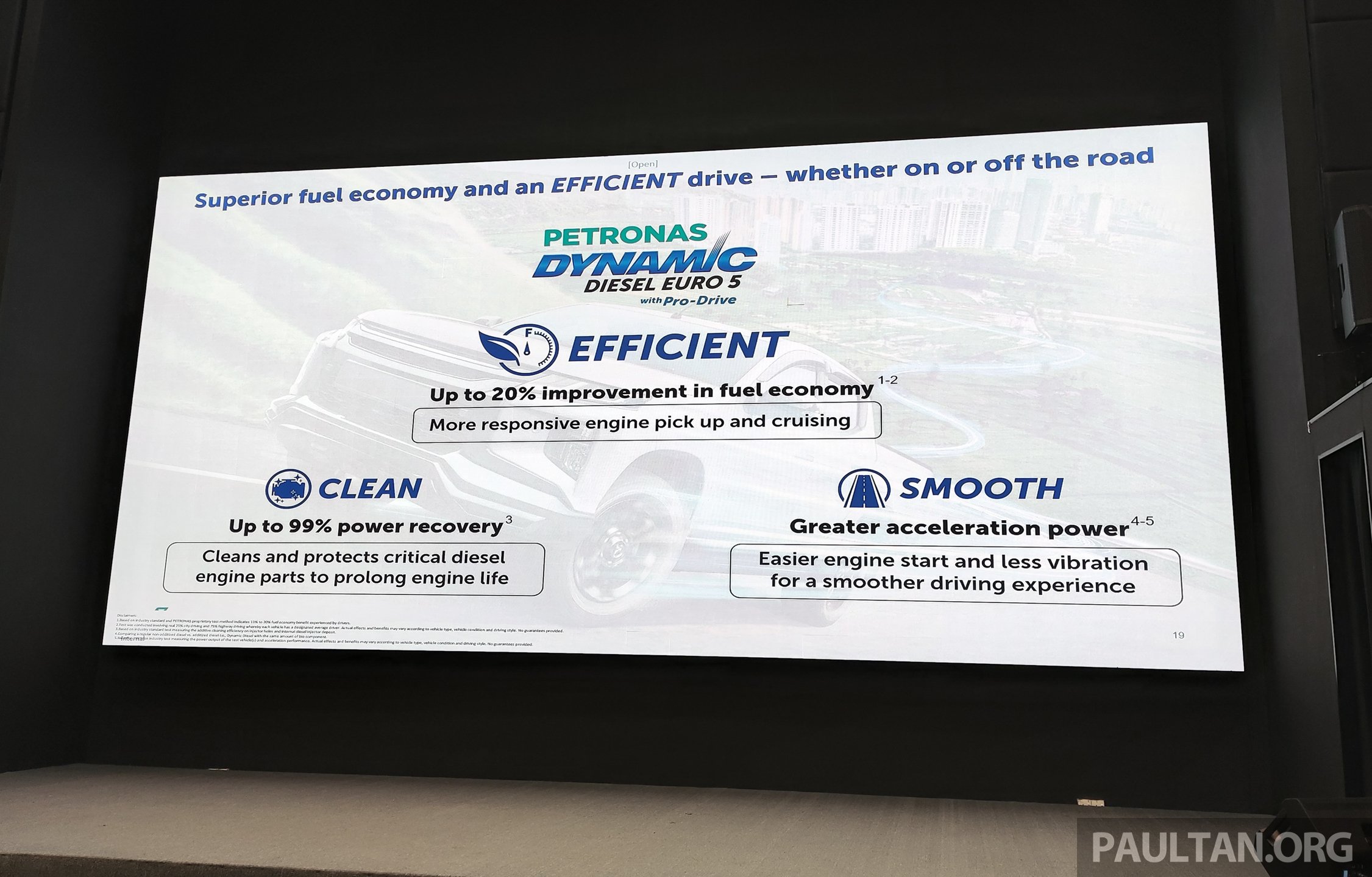 Petronas Dynamic Diesel Euro 5 with Pro-Drive 升级配方！动力与顺畅度优化、更洁净、燃油经济性提升高达20%
