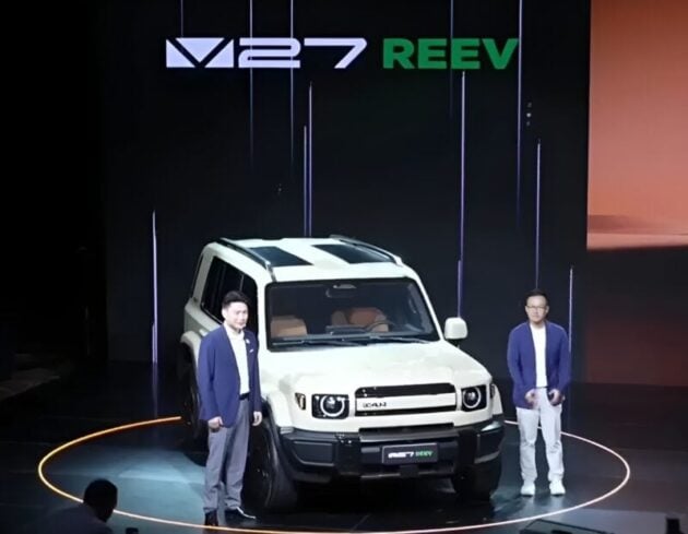 iCaur V27 迪拜全球首发, 搭载1.5T四缸引擎的油电增程型 (REEV) 车款, 品牌最大的车款, 预计今年第四季中国上市