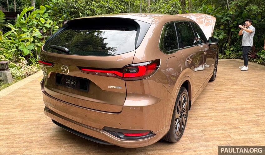 2025 Mazda CX-80 2.5G PHEV AWD 本地发布, 搭载2.5L PHEV混动系统, 综合油耗1.6L/100km, 售价33.16万令吉 306576