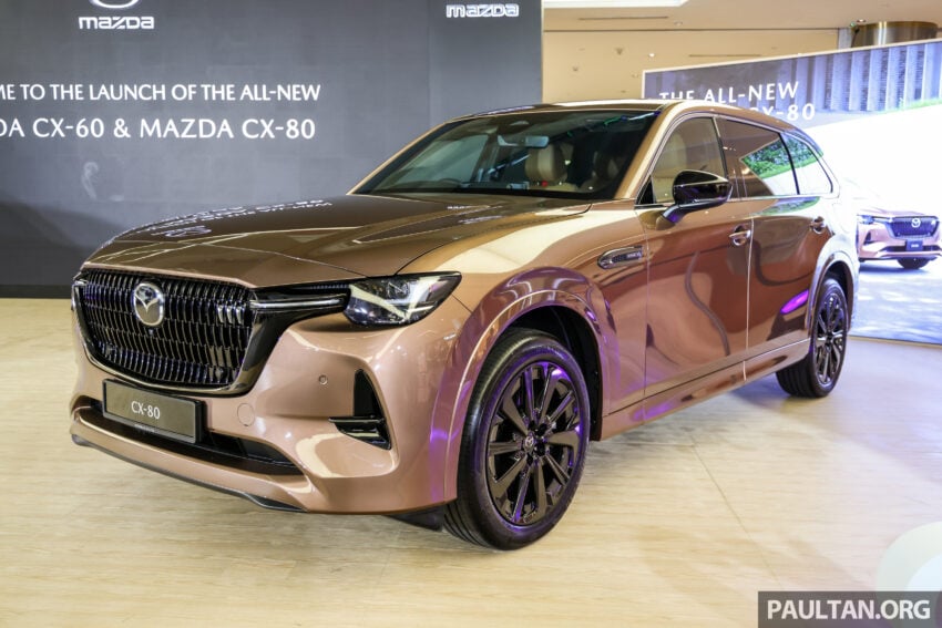 2025 Mazda CX-80 2.5G PHEV AWD 本地发布, 搭载2.5L PHEV混动系统, 综合油耗1.6L/100km, 售价33.16万令吉 306644