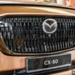 2025 Mazda CX-80 2.5G PHEV AWD 本地发布, 搭载2.5L PHEV混动系统, 综合油耗1.6L/100km, 售价33.16万令吉